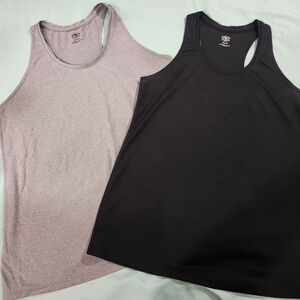 Athletic Works Black and Gray Tank Tops